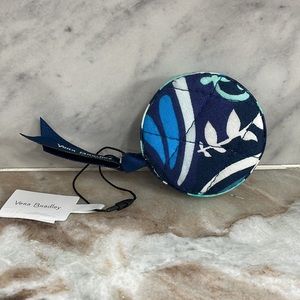 Vera Bradley Quilted Retractable Tape Measure BLUE ISLAND MEDALLION Cotton NEW